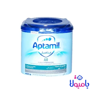 آپتامیلنمای نزدیک از قوطی شیر خشک Aptamil AR 400g