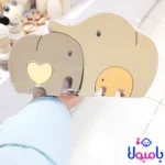 جورچین چوبی طرح فیل با قطعات پازلی رنگی