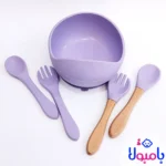 پیاله و قاشق چنگال سیلیکونی