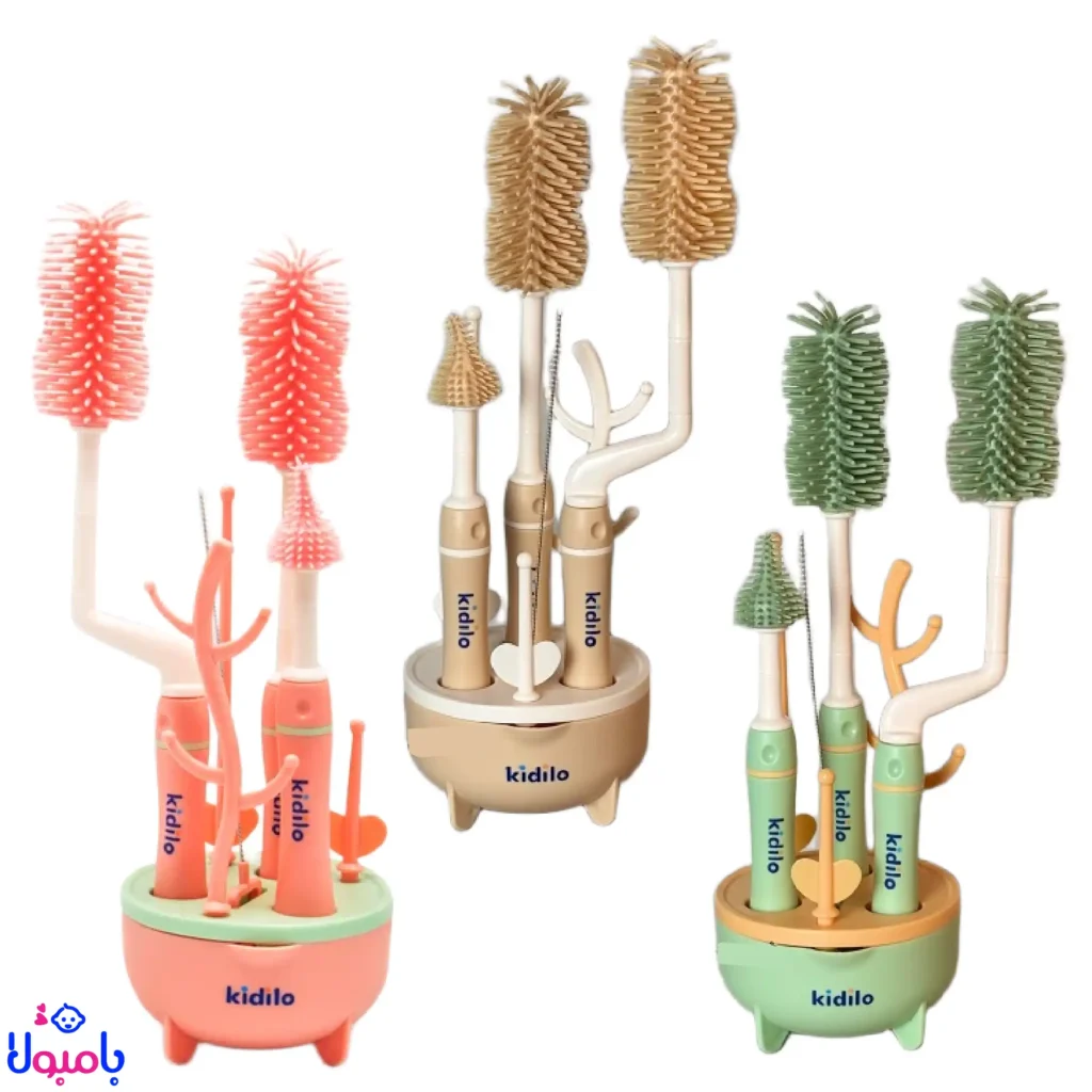 ست کامل برس شیشه شور و نی شور نوزاد Kidilo