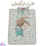 تصویر زیرانداز تعویض نوزاد با طراحی ساده و لطیف