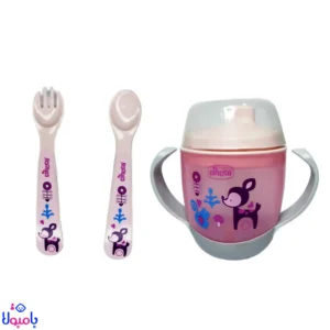 قاشق و چنگال کودک چیکو با دسته ارگونومیک