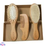 شانه و برس چوبی با طراحی طبیعی