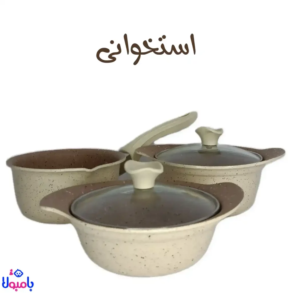 رویس قابلمه چدن ۵ پارچه چیکو؛ شامل قابلمه و ماهیتابه چدنی با درب شیشه‌ای