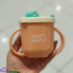 لیوان نیدار و دستهدار ۲۶۰ میلیلیتر JIAYI Baby با رنگ سبزآبی و نارنجی