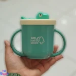 لیوان نیدار و دستهدار ۲۶۰ میلیلیتر JIAYI Baby با رنگ سبزآبی و نارنجی