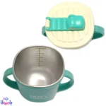 لیوان نیدار و دستهدار ۲۶۰ میلیلیتر JIAYI Baby با رنگ سبزآبی و نارنجی
