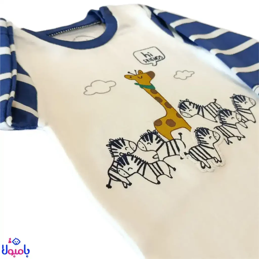 بادی آستین بلند پسرانه نیلی طرح فرندز