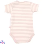 بادی آستین کوتاه دخترانه دانالو طرح ویولت راه راه