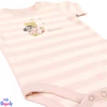 بادی آستین کوتاه دخترانه دانالو طرح ویولت راه راه