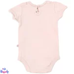 بادی آستین کوتاه دخترانه دانالو طرح صورتی ویولت