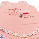 بادی رکابی دخترانه طرح خرس صورتی Hello Baby