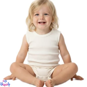 بادی رکابی سفید ساده جونیورز