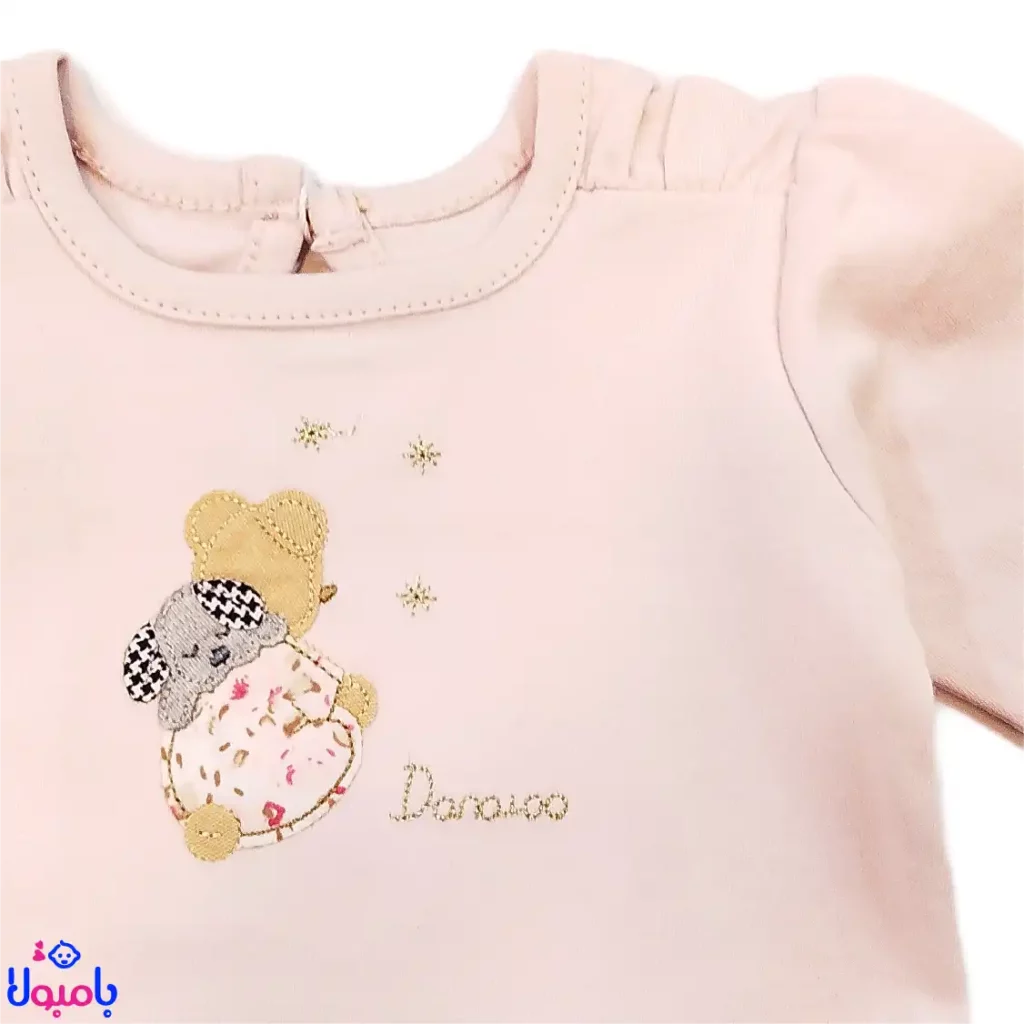 بلوز آستین بلند دخترانه دانالو طرح ویولت