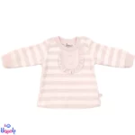 بلوز آستین بلند دخترانه دانالو طرح ویولت راه راه