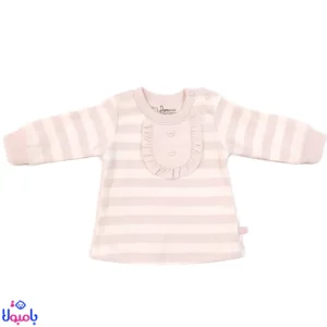 بلوز آستین بلند دخترانه دانالو طرح ویولت راه راه