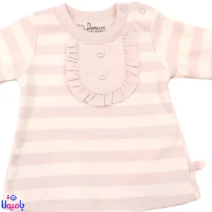 بلوز آستین بلند دخترانه دانالو طرح ویولت راه راه