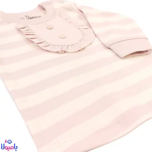 بلوز آستین بلند دخترانه دانالو طرح ویولت راه راه