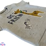 بلوز آستین کوتاه پسرانه نیلی طرح فرندز