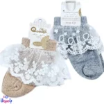 جوراب لب تور نوزاد | جوراب ساق کوتاه پنبهای برای دختران 18 تا 24 ماه