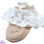 جوراب لب تور نوزاد | جوراب ساق کوتاه پنبهای برای دختران 18 تا 24 ماه