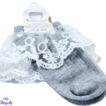 جوراب لب تور نوزاد | جوراب ساق کوتاه پنبهای برای دختران 18 تا 24 ماه