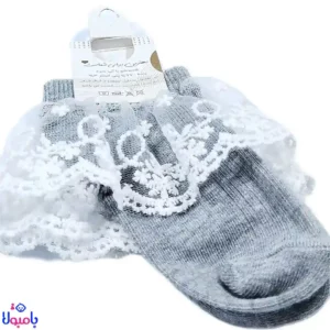 جوراب لب تور نوزاد | جوراب ساق کوتاه پنبهای برای دختران 18 تا 24 ماه