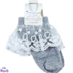 جوراب لب تور نوزاد | جوراب ساق کوتاه پنبهای برای دختران 18 تا 24 ماه