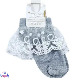 جوراب لب تور نوزاد | جوراب ساق کوتاه پنبهای برای دختران 18 تا 24 ماه