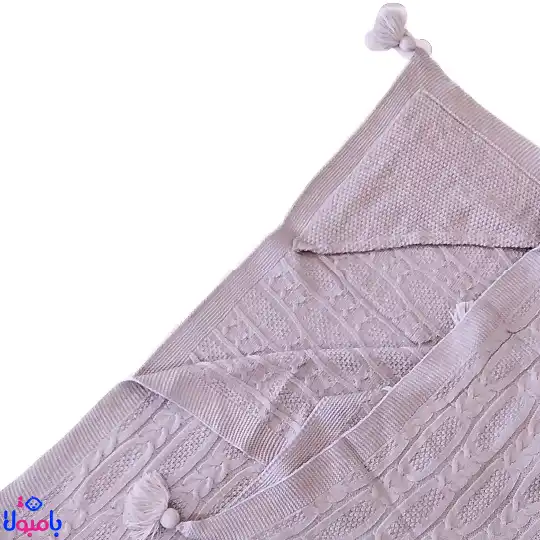 پتو دور پیچ نوزاد بافت طوسی