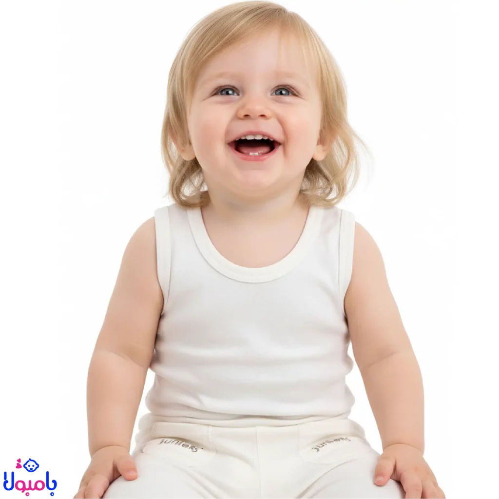 رکابی سفید ساده جونیورز