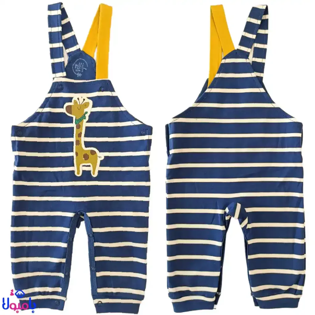 ست دو تیکه بلوز و بیلر پسرانه نیلی طرح فرندز