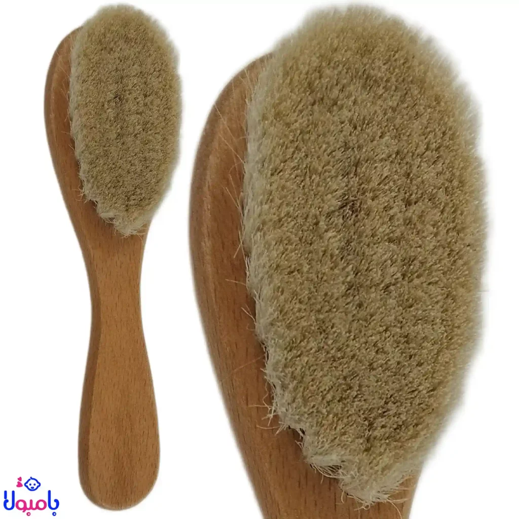 شانه برس چوبی گرد کودک 3 تیکه