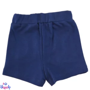 شورت پادار آبی نفتی پسرانه طرح ماشین