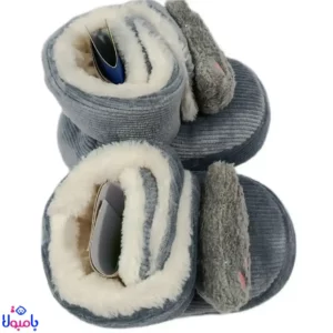 پاپوش بچه گانه مخمل کبریتی خرسی