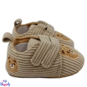 پاپوش بچه گانه مخمل کبریتی طرح تدی