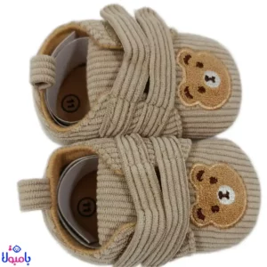 پاپوش بچه گانه مخمل کبریتی طرح تدی