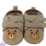 پاپوش بچه گانه مخمل کبریتی طرح تدی