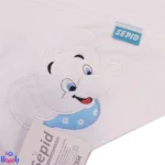 حوله نوزادی سفید طرح فیل سپید 90*90 سانتیمتر