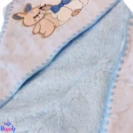 پتو دورپیچ کلاهدار نوزاد آبی