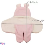 قنداق پادار نوزادی ساده TTbaby مدل گوش دار61*74 سانتیمتر