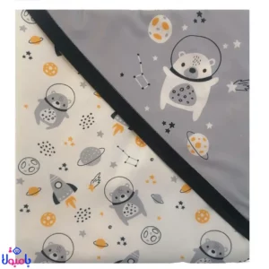 پتو دورپیچ کلاهدار نوزاد سلام کوچولو 68*68سانتی متر