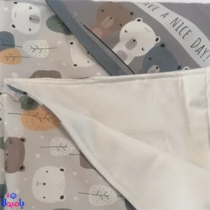پتو دورپیچ کلاهدار نوزاد سلام کوچولو 68*68سانتی متر