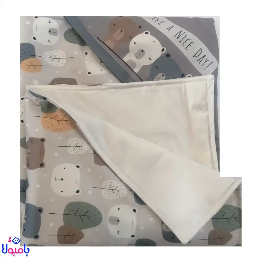 پتو دورپیچ کلاهدار نوزاد سلام کوچولو 68*68سانتی متر
