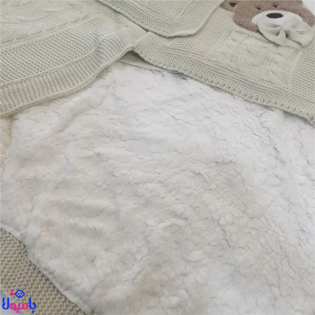 پتو دورپیچ کلاهدار بافت نسکافه ای کارترز 80*80 سانتی متر