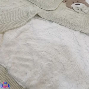 پتو دورپیچ کلاهدار بافت نسکافه ای کارترز 80*80 سانتی متر