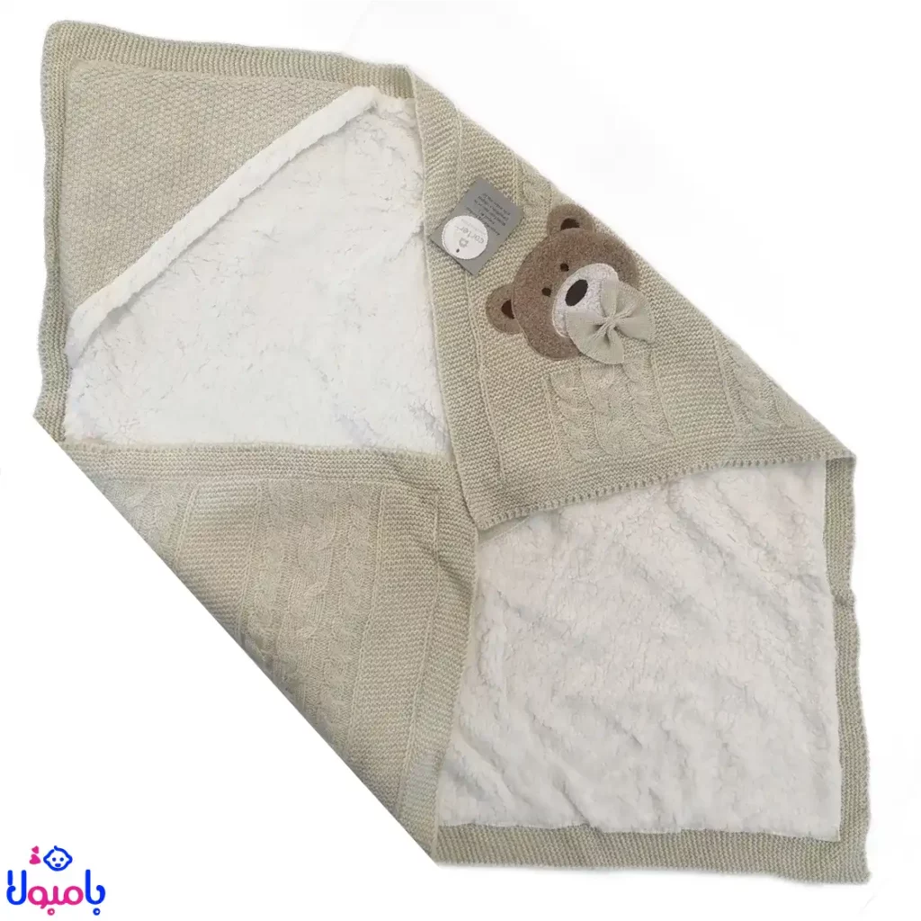 پتو دورپیچ کلاهدار بافت نسکافه ای کارترز 80*80 سانتی متر