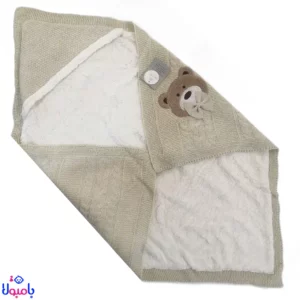 پتو دورپیچ کلاهدار بافت نسکافه ای کارترز 80*80 سانتی متر