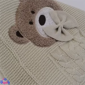 پتو دورپیچ کلاهدار بافت نسکافه ای کارترز 80*80 سانتی متر
