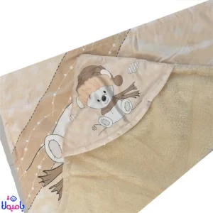 پتو دورپیچ کلاهدار نوزاد خزدار برند اراز